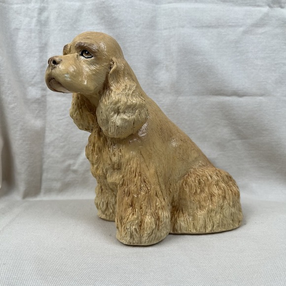 Other - Vintage Cocker‎ Spaniel Dog Figurine Tan Brown Blonde 6 Inches Heavy Unbranded